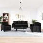 Schwarzes Samt-Sofaset mit 3 Kissenstücken. von , Sofas - Ref: Foro24-3278356, Preis: 642,98 €, Rabatt: %