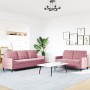 Juego de sofás con cojines 2 piezas terciopelo rosa de , Sofás - Ref: Foro24-3278394, Precio: 563,76 €, Descuento: %