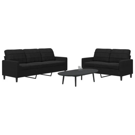 Juego de sofás con cojines 2 piezas terciopelo negro de , Sofás - Ref: Foro24-3278396, Precio: 467,27 €, Descuento: %