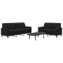 Juego de sofás con cojines 2 piezas terciopelo negro de , Sofás - Ref: Foro24-3278396, Precio: 467,27 €, Descuento: %
