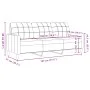 Zweiteiliges Sofaset mit schwarzen Samtkissen. von , Sofas - Ref: Foro24-3278396, Preis: 467,27 €, Rabatt: %