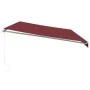 Toldo retráctil manual burdeos 600x300 cm de , Toldos - Ref: Foro24-3215222, Precio: 526,20 €, Descuento: %