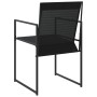 Sillas de jardín con cojines 4 unidades acero y textilene negro de , Sillas de jardín - Ref: Foro24-4008593, Precio: 119,66 €...