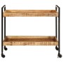 Carrito de cocina madera maciza de mango rugosa 80x55x70 cm de , Carros de cocina y comedor - Ref: Foro24-358510, Precio: 122...