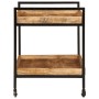 Carrito de cocina madera maciza de mango rugosa 80x55x70 cm de , Carros de cocina y comedor - Ref: Foro24-358510, Precio: 122...