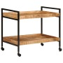 Carrito de cocina madera maciza de mango rugosa 80x55x70 cm de , Carros de cocina y comedor - Ref: Foro24-358510, Precio: 122...