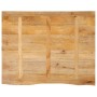 Tablero de mesa borde natural madera maciza mango 90x80x2,5 cm de , Tableros para mesas - Ref: Foro24-370459, Precio: 93,62 €...