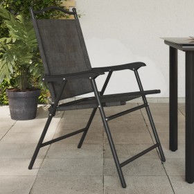Sillas de jardín plegables 4 uds acero y textileno gris melange de , Sillas de jardín - Ref: Foro24-3157287, Precio: 178,97 €...