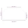 Glass plate for hexagonal fireplace 100x50 cm by vidaXL, Glass - Ref: Foro24-324141, Price: 38,09 €, Discount: %