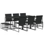 Juego de comedor de jardín 11 piezas textileno negro de , Conjuntos de jardín - Ref: Foro24-3295129, Precio: 434,68 €, Descue...