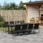 Juego de comedor para jardín 9 piezas textilene negro de , Conjuntos de jardín - Ref: Foro24-3295120, Precio: 444,75 €, Descu...