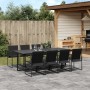 Juego de comedor para jardín 9 piezas textilene negro de , Conjuntos de jardín - Ref: Foro24-3295120, Precio: 450,47 €, Descu...