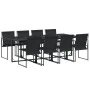Juego de comedor para jardín 9 piezas textilene negro de , Conjuntos de jardín - Ref: Foro24-3295120, Precio: 444,75 €, Descu...