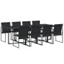 Juego de comedor para jardín 9 piezas textilene negro de , Conjuntos de jardín - Ref: Foro24-3295120, Precio: 450,47 €, Descu...