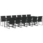 Juego de comedor de jardín 13 piezas textileno negro de , Conjuntos de jardín - Ref: Foro24-3295122, Precio: 696,06 €, Descue...