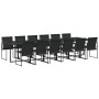 Juego de comedor de jardín 13 piezas textileno negro de , Conjuntos de jardín - Ref: Foro24-3295122, Precio: 705,04 €, Descue...