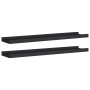 Repisa para marcos de fotos 2 uds MDF negro 60x9x3 cm de vidaXL, Estantes y estanterías - Ref: Foro24-323932, Precio: 22,68 €...