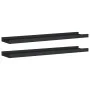 Repisa para marcos de fotos 2 uds MDF negro 60x9x3 cm de vidaXL, Estantes y estanterías - Ref: Foro24-323932, Precio: 22,20 €...