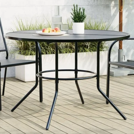 Mesa de patio redonda de acero gris antracita Ø110x72,5 cm de , Mesas de jardín - Ref: Foro24-4009264, Precio: 159,57 €, Desc...