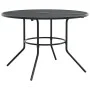 Mesa de patio redonda de acero gris antracita Ø110x72,5 cm de , Mesas de jardín - Ref: Foro24-4009264, Precio: 159,57 €, Desc...