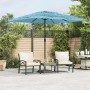 Sombrilla de jardín con poste de acero azul 248x248x248 cm de , Sombrillas - Ref: Foro24-4005090, Precio: 98,75 €, Descuento: %