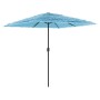 Sombrilla de jardín con poste de acero azul 248x248x248 cm de , Sombrillas - Ref: Foro24-4005090, Precio: 98,75 €, Descuento: %