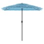 Sombrilla de jardín con poste de acero azul 248x248x248 cm de , Sombrillas - Ref: Foro24-4005090, Precio: 98,75 €, Descuento: %