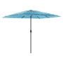 Sombrilla de jardín con poste de acero azul 248x248x248 cm de , Sombrillas - Ref: Foro24-4005090, Precio: 98,75 €, Descuento: %