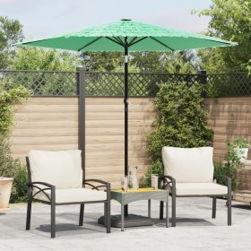 Sombrilla de jardín con poste de acero verde 223x223x213 cm de , Sombrillas - Ref: Foro24-4005099, Precio: 76,77 €, Descuento: %