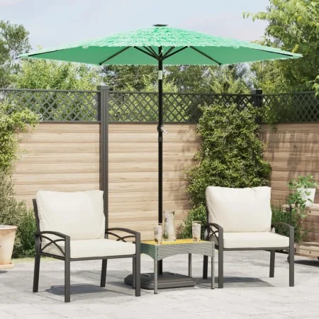 Sombrilla de jardín con poste de acero verde 223x223x213 cm by , Umbrellas - Ref: Foro24-4005099, Price: 80,02 €, Discount: %