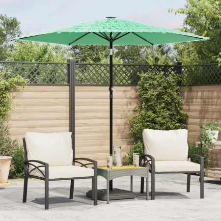 Sombrilla de jardín con poste de acero verde 223x223x213 cm de , Sombrillas - Ref: Foro24-4005099, Precio: 76,77 €, Descuento: %