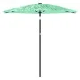 Sombrilla de jardín con poste de acero verde 223x223x213 cm by , Umbrellas - Ref: Foro24-4005099, Price: 80,02 €, Discount: %