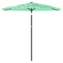 Sombrilla de jardín con poste de acero verde 223x223x213 cm de , Sombrillas - Ref: Foro24-4005099, Precio: 76,77 €, Descuento: %