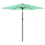 Sombrilla de jardín con poste de acero verde 223x223x213 cm de , Sombrillas - Ref: Foro24-4005099, Precio: 76,77 €, Descuento: %