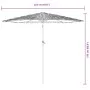 Sombrilla de jardín con poste de acero verde 223x223x213 cm by , Umbrellas - Ref: Foro24-4005099, Price: 80,02 €, Discount: %