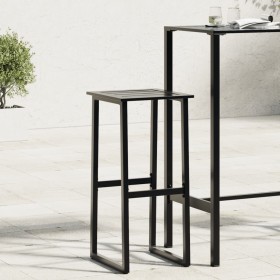 Taburetes de bar 4 unidades acero negro 38x38x80 cm de , Sillas de jardín - Ref: Foro24-4009266, Precio: 218,85 €, Descuento: %