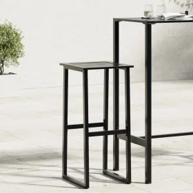 Taburetes de bar 4 unidades acero negro 38x38x80 cm de , Sillas de jardín - Ref: Foro24-4009266, Precio: 215,09 €, Descuento: %