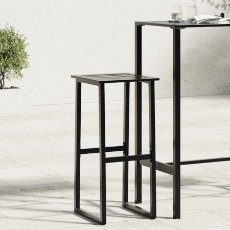 Taburetes de bar 4 unidades acero negro 38x38x80 cm de , Sillas de jardín - Ref: Foro24-4009266, Precio: 218,85 €, Descuento: %