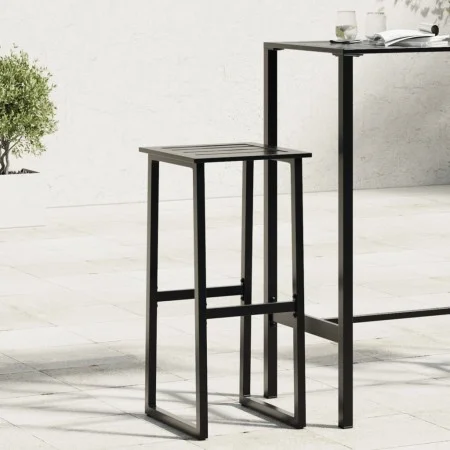 Taburetes de bar 4 unidades acero negro 38x38x80 cm de , Sillas de jardín - Ref: Foro24-4009266, Precio: 215,09 €, Descuento: %