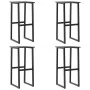 Taburetes de bar 4 unidades acero negro 38x38x80 cm de , Sillas de jardín - Ref: Foro24-4009266, Precio: 215,09 €, Descuento: %