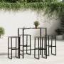 Taburetes de bar 4 unidades acero negro 38x38x80 cm de , Sillas de jardín - Ref: Foro24-4009266, Precio: 218,85 €, Descuento: %
