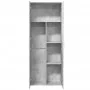 Aparador alto madera de ingeniería gris hormigón 70x35x180 cm de , Taquillas y armarios de almacenamiento - Ref: Foro24-32766...