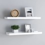 Repisa para marcos de fotos 2 uds MDF blanco 60x9x3 cm de vidaXL, Estantes y estanterías - Ref: Foro24-323929, Precio: 20,13 ...