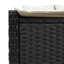 Tumbona doble con cojines ratán sintético negro de , Tumbonas - Ref: Foro24-368628, Precio: 253,97 €, Descuento: %