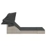 Tumbona doble con capota y cojines ratán sintético gris claro by , Loungers - Ref: Foro24-368642, Price: 279,84 €, Discount: %