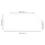 Glass plate for hexagonal fireplace 120x50 cm by vidaXL, Glass - Ref: Foro24-324143, Price: 31,00 €, Discount: %