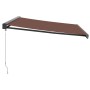 Toldo retráctil manual marrón 400x300 cm de , Toldos - Ref: Foro24-3215725, Precio: 518,34 €, Descuento: %