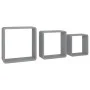 Estantes cubo de pared 3 unidades MDF gris de vidaXL, Estantes y estanterías - Ref: Foro24-323954, Precio: 41,58 €, Descuento: %