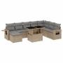 Set de sofás de jardín 9 pzas con cojines ratán sintético beige de , Conjuntos de jardín - Ref: Foro24-3268099, Precio: 569,0...
