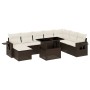 Set de sofás de jardín 9 pzas y cojines ratán sintético marrón de , Conjuntos de jardín - Ref: Foro24-3268103, Precio: 609,71...
